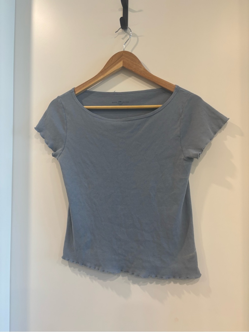 Brandy Melville Boat Neck Top - Dusty Blue Size M